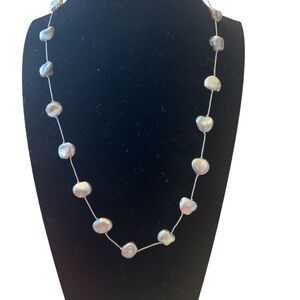 Fun Silver Pearl Necklace by Honora